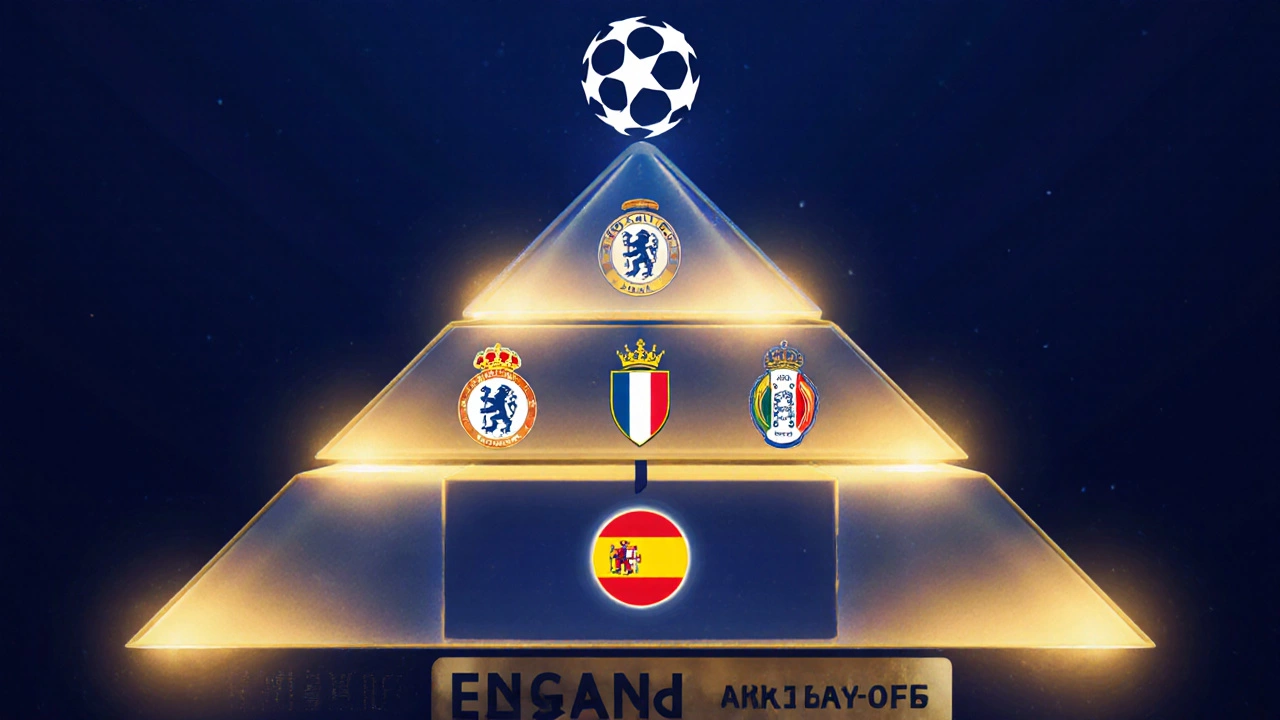 Пирамида коэффициентов УЕФА: Англия наверху, пятый клуб на мосту к квалификации.