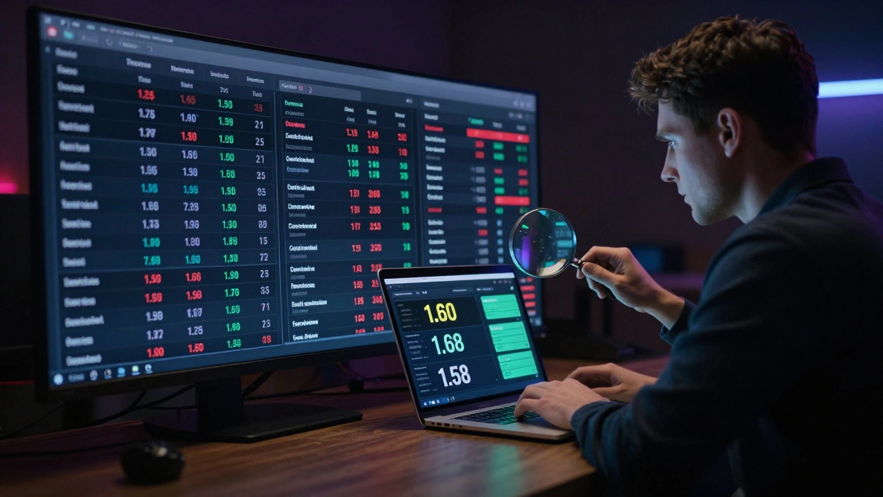 Аналитический дашборд и беттор, сравнивающий коэффициенты у разных букмекеров.