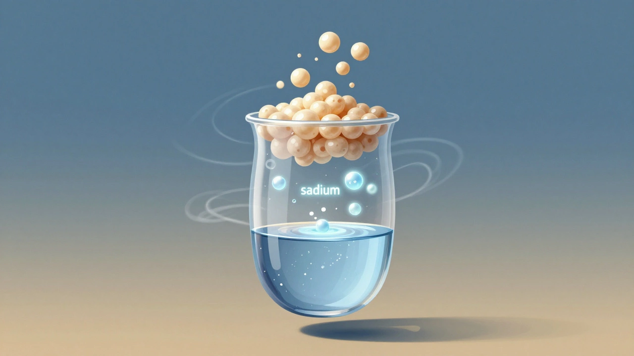 Схема спортивного напитка с слоями воды, электролитов и углеводов.