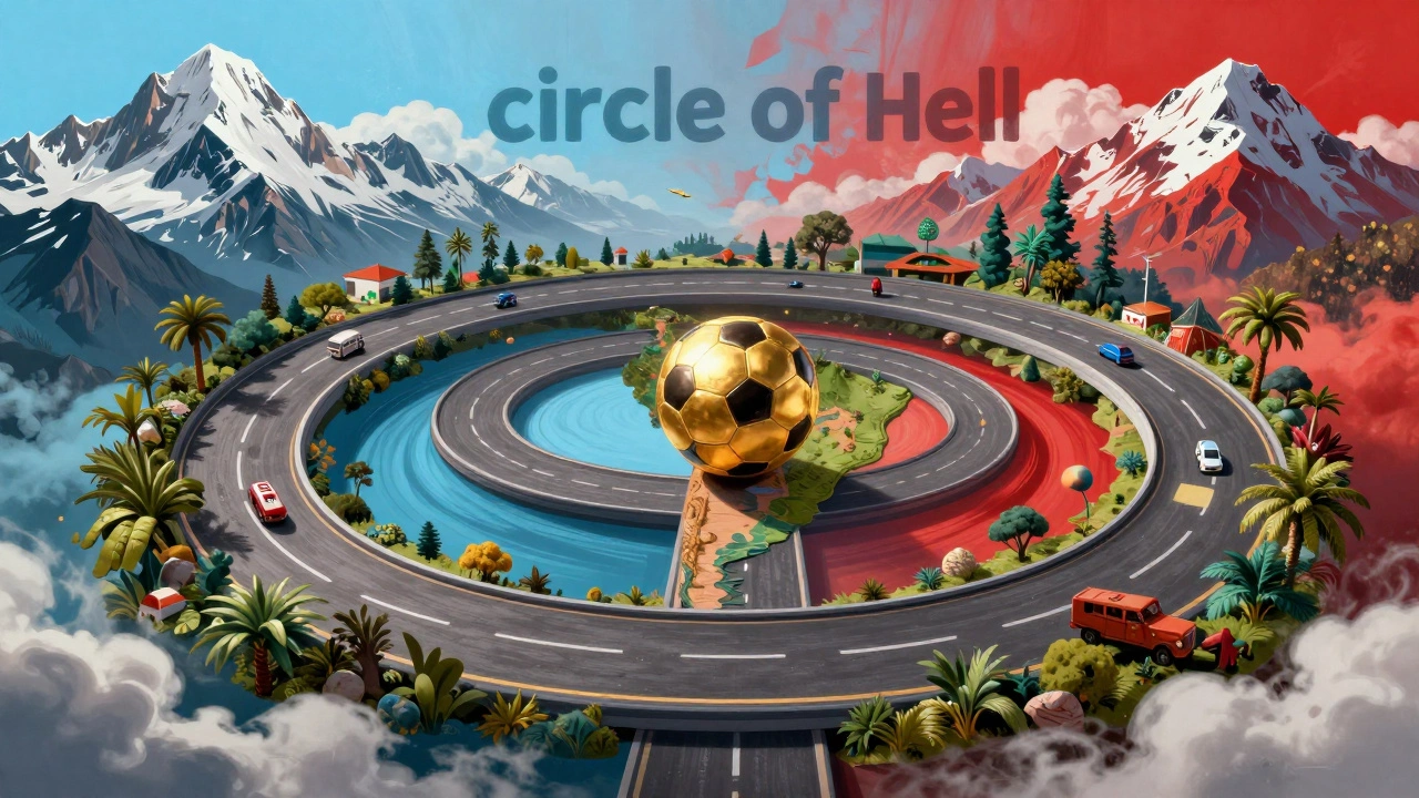 Концептуальная иллюстрация пути сборных Южной Америки через сложные квалификации