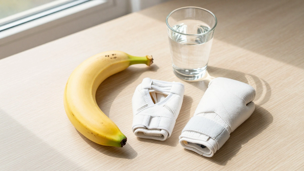 Правильный перекус перед боксом: банан, вода и боксерские бинты